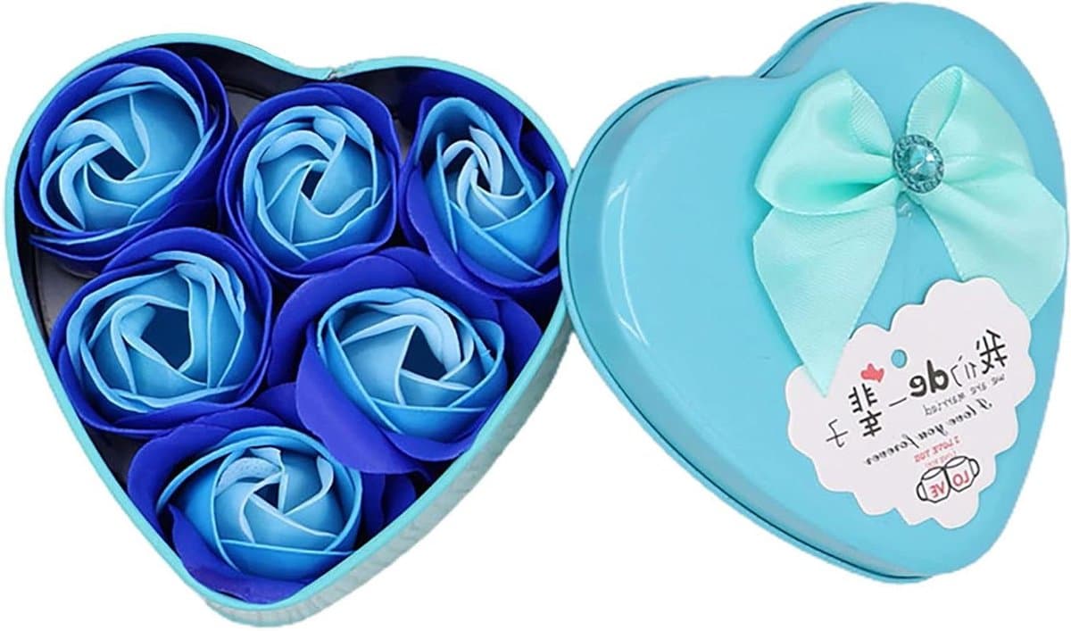 Zeep Bloem Geschenkdoos - Rozenboeket Cadeau - Romantische Sfeer - Handgemaakt Kwaliteit - 3 Bloemen - Roze — afbeelding 1