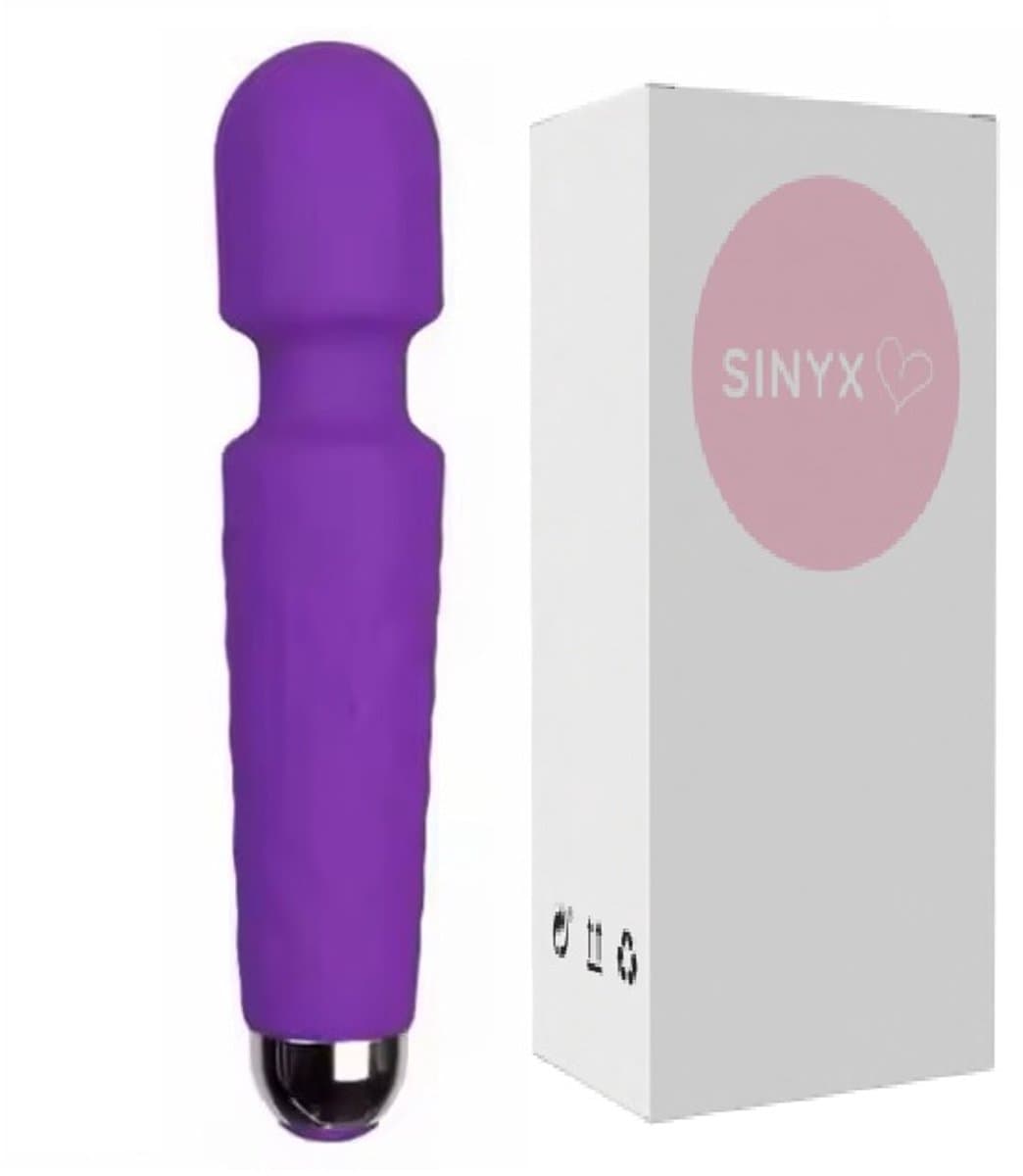 SINYX - Vibrator - Clitoris Stimulator - Vibrators voor Vrouwen - 28 Standen - Massager - Sex Toys voor Vrouwen - Wandvibrator - Magic Wand - Paars — afbeelding 1
