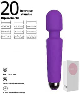SINYX - Vibrator - Clitoris Stimulator - Vibrators voor Vrouwen - 28 Standen - Massager - Sex Toys voor Vrouwen - Wandvibrator - Magic Wand - Paars — thumbnail 2