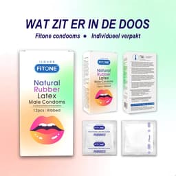 erotische spelletjes voor koppels –erotische bordspelen voor koppels – tower of pleasure 54 blokken + FiTONE condooms met ribbels 12 stuks–FiTONE Date Night Set — thumbnail 5