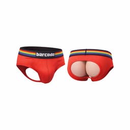 Barcode Berlin Backless Brief Pride Red - MAAT XL - Erotisch Heren Ondergoed - Slip voor Man - Sexy mannen Slip — thumbnail 4