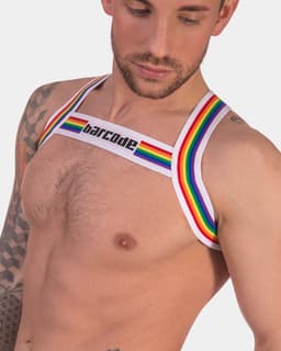Barcode Berlin Multipack 1x Backless Brief Pride Royal + 1x Pride Harness White - MAAT L - Erotisch Heren Ondergoed - Slip voor Man - Sexy mannen Slip — thumbnail 3