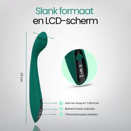 IVY LUX G-Spot Vibrator – Vibrator voor Vrouwen met LCD-scherm – 9 Vibratiestanden – Fluisterstil & 100% Waterdicht – Magnetisch Oplaadbaar – Siliconen – Groen — thumbnail 5