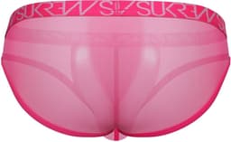 SUKREW Sheer Low-rise Brief Elect Pink - MAAT M - Erotisch Heren Ondergoed - Slip voor Man - Sexy mannen Slip — thumbnail 2