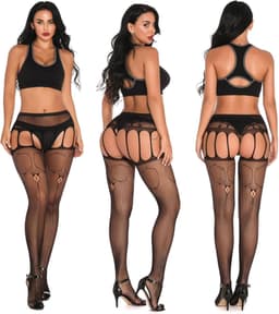 Body Pleasure Strakke Bodystocking – Maat L/M – Luxe Cadeaubox – TL141 — thumbnail 1