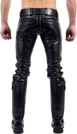 Mister b leather fxxxer jeans all black 34 — thumbnail 3