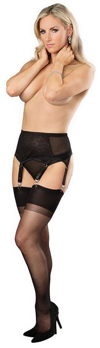Amorable - Sexy Jarretelset - Zwart S/M — afbeelding 1