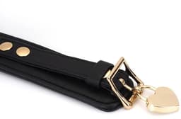 Liebe Seele - Dark Secret - Exclusieve Curved Collar Met Leiband En Gouden Hardware - Zwart/Goud — thumbnail 4
