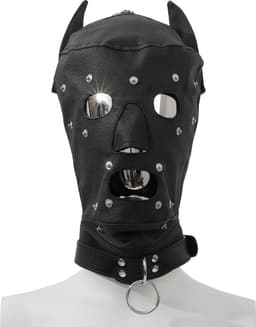 Banoch - Perra negro - honden masker zwart - puppy play — thumbnail 4