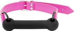 Banoch - mondknevel recht siliconen - roze bit gag - bondage — thumbnail 4