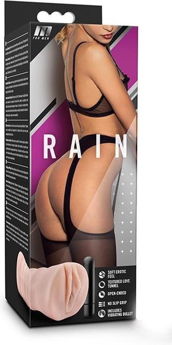 M for Men - Rain Masturbator Met Bullet Vibrator - Vagina — afbeelding 1