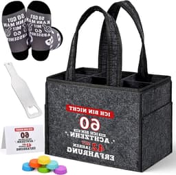 Verjaardagscadeau: Flessentas Grijs met Handtashouder voor Mannen - 60ste Verjaardagsgeschenk — thumbnail 1