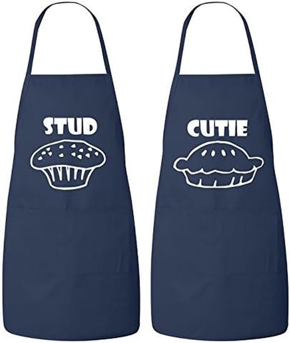Set van 2 Schorten voor Koppels Heren en Dames Keukenschort Cadeau — afbeelding 1