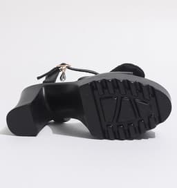 Sandalen met Plateau - Hoge Hakken - Feestelijke Gelegenheden - Verstelbare Enkelband - 10cm Hak 3cm Plateau — thumbnail 2