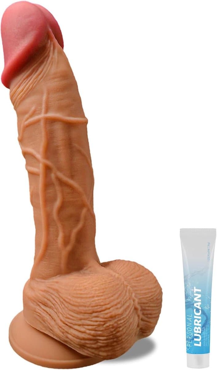 Realistische Dildo 17,8 cm – Siliconen Zuignap Dildo | G-spot & Anale Stimulatie | Dildo met Testikels | Seksspeelgoed voor Vrouwen & Mannen | Strap-on Geschikt | Discreet Verpakt — afbeelding 1