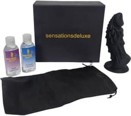 Sensationsdeluxe - Box - Kado - Glijmiddel Anaal 100 ml - Glijmiddel Normaal 100 ml - dildo - zuignap - siliconen zacht — thumbnail 1