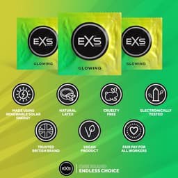 EXS Glow in the Dark - lichtgevende condooms 3 stuks — thumbnail 5