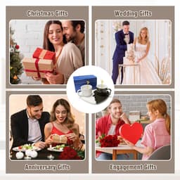 Koffiekopjes set - Partner mokken - Cadeau bruiloft - Kussend motief - 200 ml capaciteit - Zwart — thumbnail 5