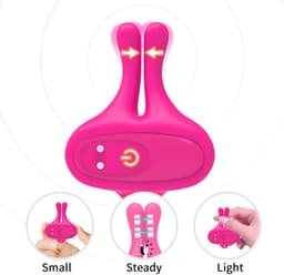 Oneay Tepelvibrator - Seksspeeltje voor volwassenen, tepelklem, vibrerend, 9 vibratiestanden, magnetische tepelstimulatie, seksspeeltje, plezier voor vrouwen en stellen — thumbnail 3
