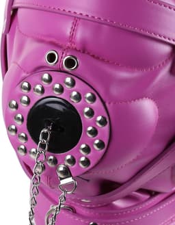 Banoch - Depraved Stopper Pink - Roze bondage masker van pu Leer | BDSM — thumbnail 4