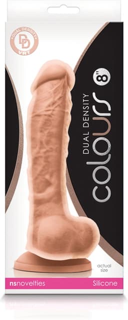 NS Novelties - Colours Dual Density 8 Inch - Dildos Lichte Beige — thumbnail 4