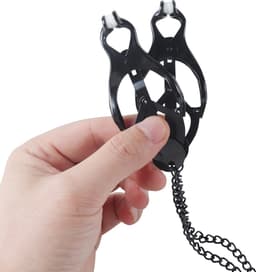 Banoch | Pinces de M. Noir | Clover Clamps - tepelklemmen zwart met ketting — thumbnail 1