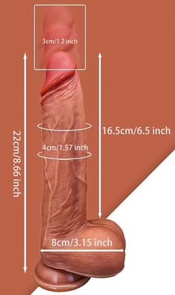 Livano Realistische Squirting Dildo - Levensechte Spuitende Dildo - Cum Load - Voor Mannen & Vrouwen - Bewegende Dildo - Ejaculerende - Anaal - Bruin — thumbnail 3