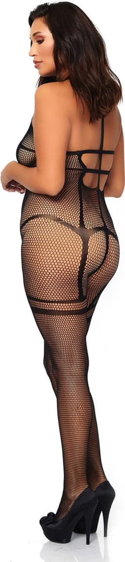 Fishnet halter bodystocking — thumbnail 2