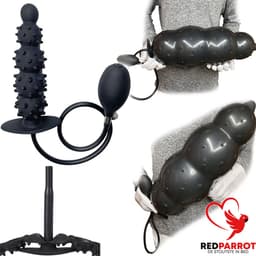 Opblaasbare Buttplug XXL - Black Pro - Anaalplug - Mega - Siliconen — thumbnail 4