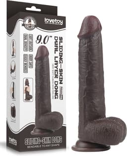 Lovetoy - Realistische XXL Dildo Met Zuignap 23 x 4 cm - Bruin — thumbnail 1