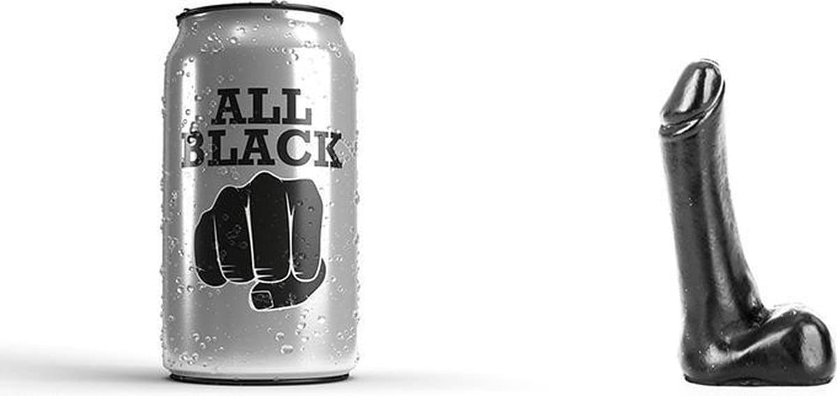 All Black Realistische Dildo zwart — afbeelding 1