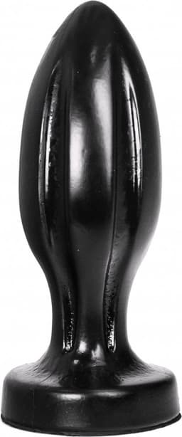 All Black - Grote Buttplug met Groeven - 21 cm - Zwart — thumbnail 4