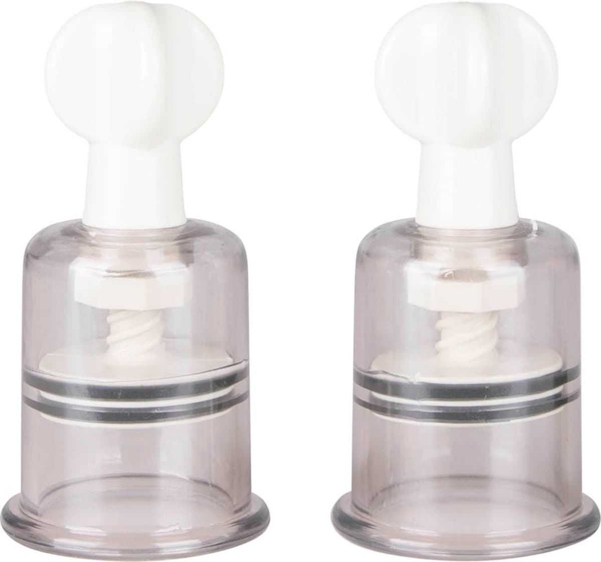 EasyToys - Tepelzuigers Medium - Tepelzuigers Set voor Mannen en Vrouwen - BDSM - Sex Toys voor Vrouwen - Seksspeeltjes - Clitoris Stimulator - 2 stuks - Transparant — afbeelding 1
