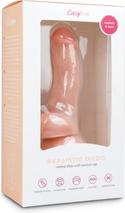 EasyToys - Realistische Dildo met Zuignap - 15 cm - Dildo's - Sex Toys voor Vrouwen en Mannen - Dildo Mannen Anaal - Beige — thumbnail 2