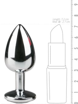 EasyToys - Metalen Buttplug met Zilveren Diamant - Buttplugs - Buttplug Metaal - Anal Plug - Sex Toys voor Vrouwen en Mannen - Seksspeeltjes - Zilver - S — thumbnail 4