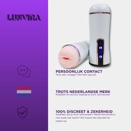 Lunvira® Elektrische Masturbator - Sex Toys Voor Mannen Zelf Aftrekken - Pocket Pussy - 10 Vibratiestanden - USB-Oplaadbaar - blowjob simulator — thumbnail 5