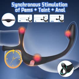 Daity Prostaatstimulatie voor mannen (ook voor beginners), vibrators met ring voor mannen, seksspeeltjes voor mannen en stellen, anaalpluggen voor mannen, vibratorsets met 9 vibratiestanden, anaalpluggen — thumbnail 2