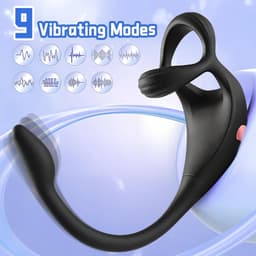 Daity Prostaatstimulatie voor mannen (ook voor beginners), vibrators met ring voor mannen, seksspeeltjes voor mannen en stellen, anaalpluggen voor mannen, vibratorsets met 9 vibratiestanden, anaalpluggen — thumbnail 4
