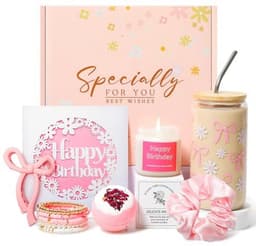 Birthday Gift for Women 10 11 12 16 18 21 30 Years Birthday Gift Girls Teenagers Best Friend Gift Set Pink Stuffs Gift Set for Boyfriend Sister Coworker — thumbnail 1