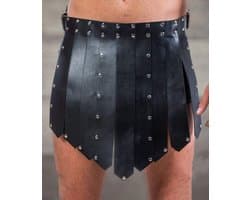 Leren Gladiator Heren Rok met Studs – Festival & Fetish Wear – Lak Leer PVC Look – One Size – Strict Dresscode – It’s a Crazy Land - Kinky Feesten