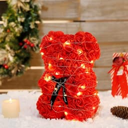 Schattige rozenbeer cadeau voor haar, Valentijnsdag, schattige decoratie voor meisjes, vriendinnen en vrouwen — thumbnail 3