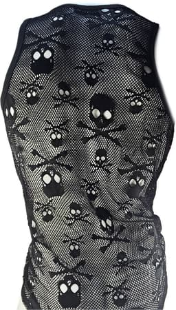BamBella ® - Lingerie pak -Maat S/M - Hemd Skull- Heren- Maat Onesize Erotische jumpsuit Man Zwart — thumbnail 2