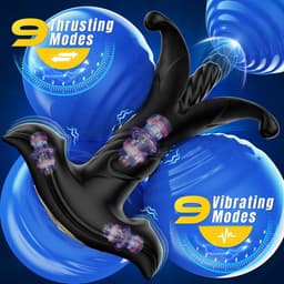 Oneay Prostaatmassager met Vibratie – Anale Plug voor Mannen – Buttplug Mannenseksspeeltje – 9 Intensiteitsniveaus – Kloppende & Trillende Bewegingen – Met Afstandsbediening — thumbnail 4