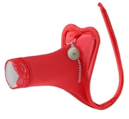 BamBella ® - Penis sleeve string zonder bandjes - maat Onesize - Sexy erotische heren onderbroek Rood mannen rollenspel valentijnsdag — thumbnail 1