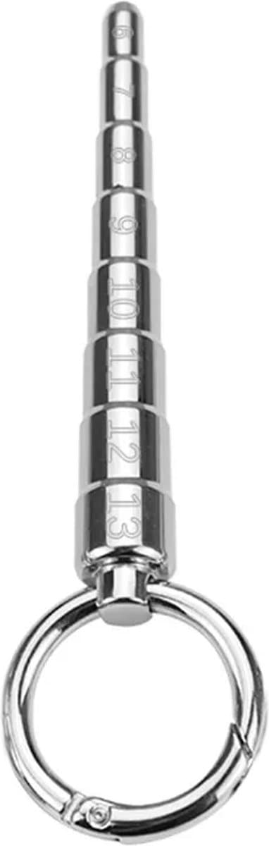 Stimulerende RVS Dilator penisplug - Van smal naar breed - Urethrale stimulatie - Met ring - Makkelijke inbreng - Multifunctioneel - Staaf - Penis plug — afbeelding 1