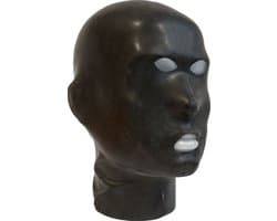 Mister B rubberen masker met gaten - Medium