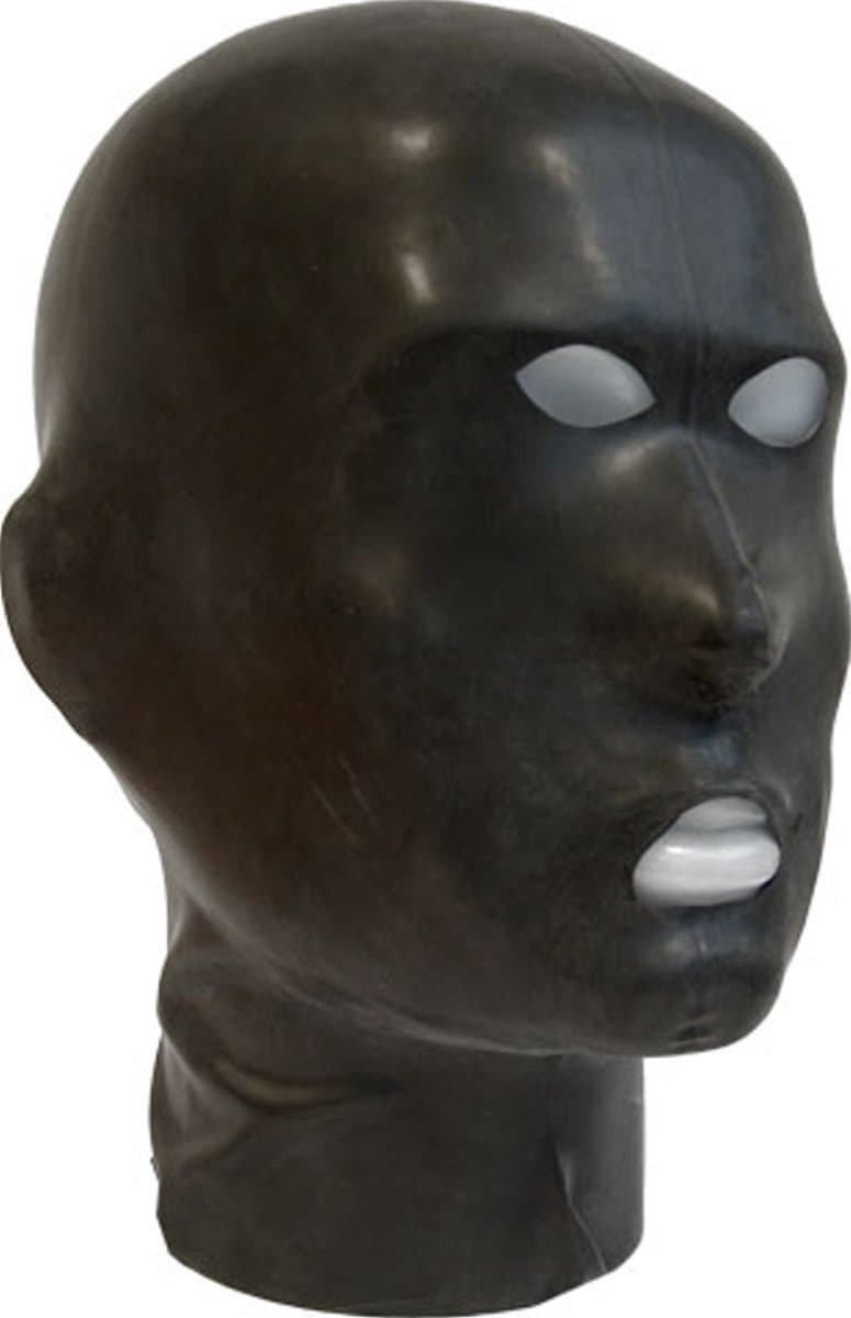 Mister B rubberen masker met gaten - Medium — afbeelding 1