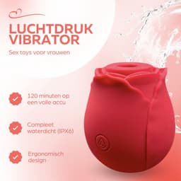 De Roos luchtdruk vibrator - Luxe vibrator voor vrouwen - Bef- Zuig - Clitoris -- 7 zuig vibratie standen Sex speeltje, Sex toys, Erotiek Voor Vrouwen — thumbnail 4