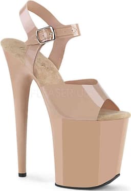 Pleaser - FLAMINGO-808N Sandaal met enkelband, Paaldans schoenen - Paaldans schoenen - 36 Shoes - Creme — thumbnail 1