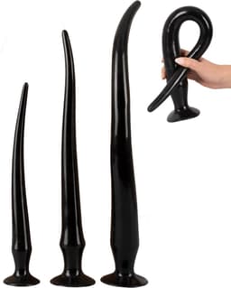 Lusty Super Lange Buttplug Set van 3 - Met Zuignap - Flexibel - Anaalplug voor gevorderden - Anal Toys - Sex Toys - Seksspeeltjes — thumbnail 1